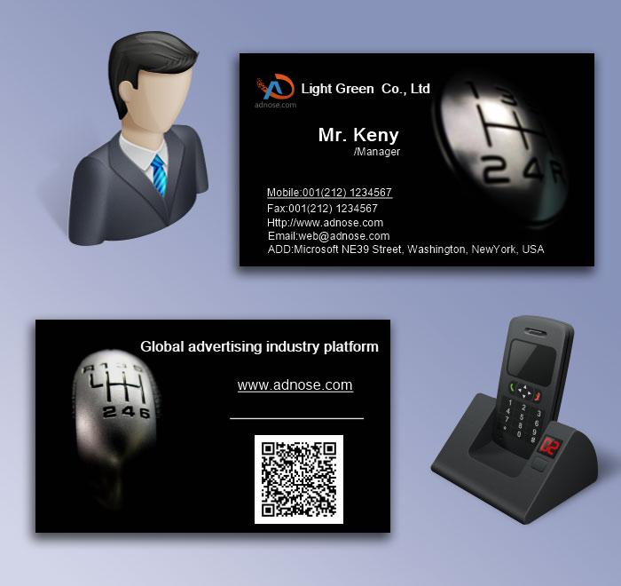 Cool black car business card5