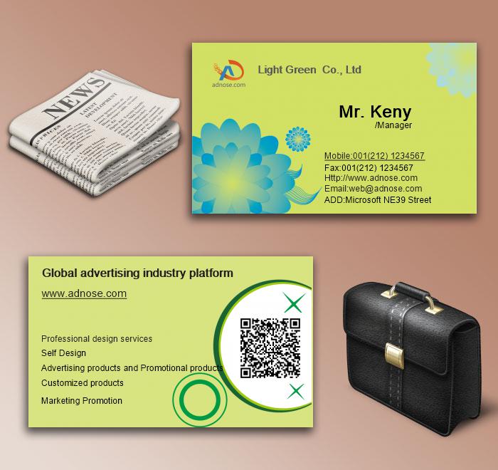 Grass-green floral business card6