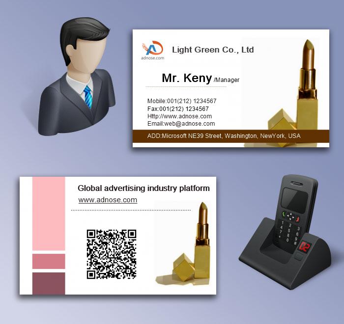 Golden lipstick business card5