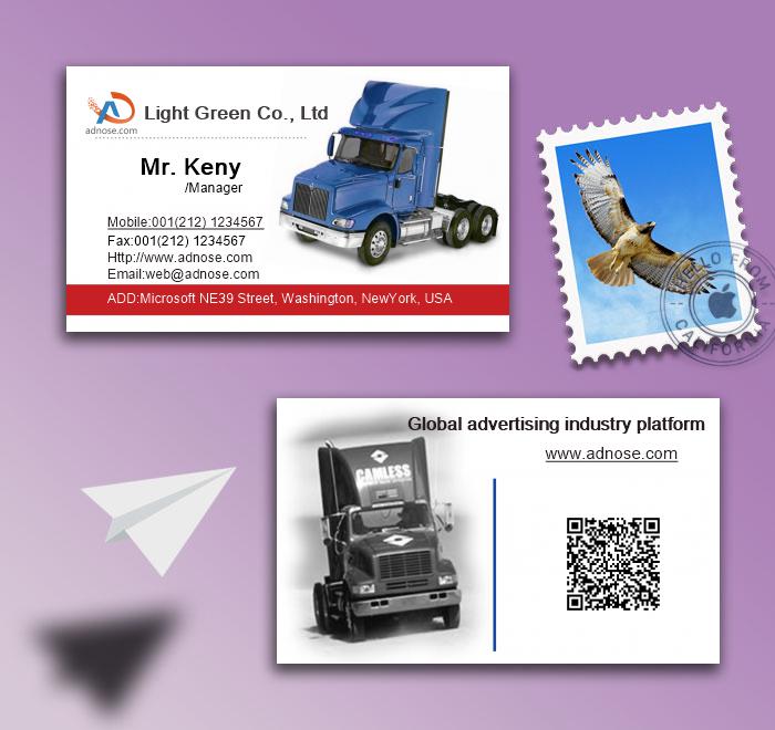 Transport truck business card2