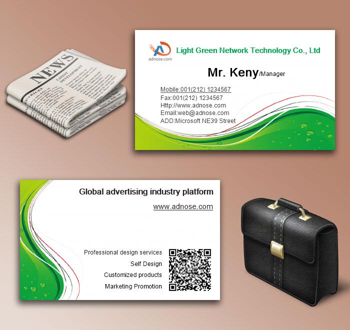 Grass green dew business card6