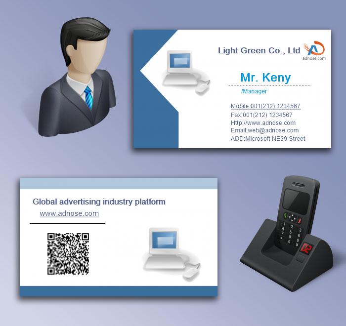Simple blue computer business card5