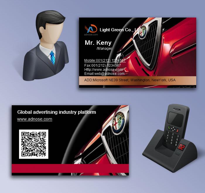 Red car business card5