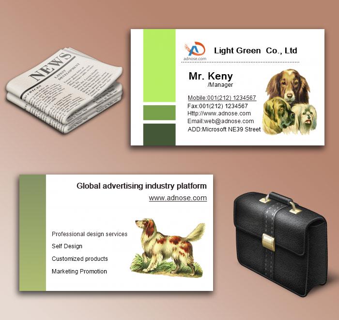Painted pet dog business card6