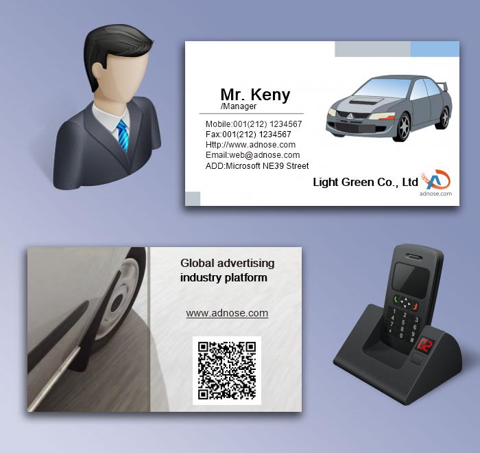Gray and white car business card5