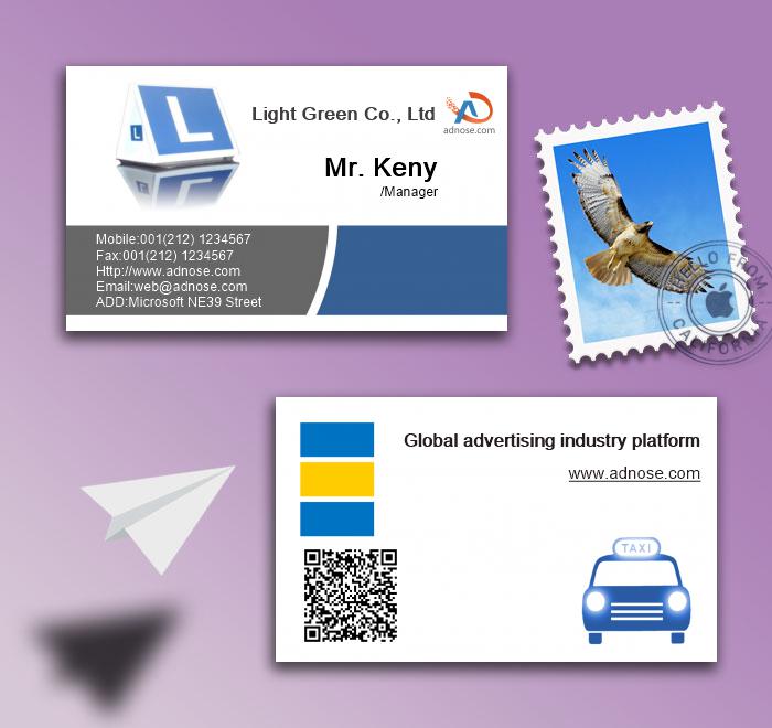 Blue rental business card2