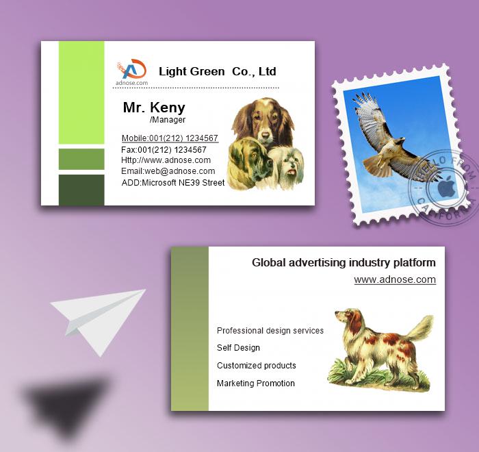 Painted pet dog business card2