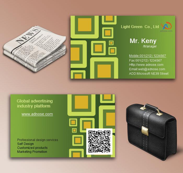 Grass green square business card6