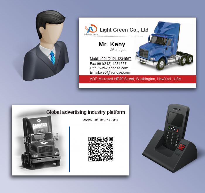 Transport truck business card5