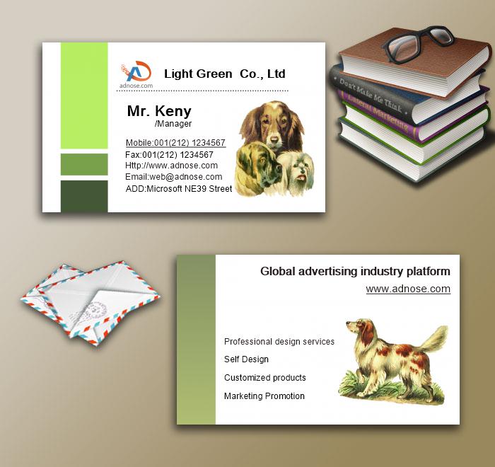 Painted pet dog business card3