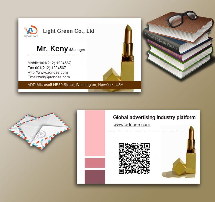 Golden lipstick business card3