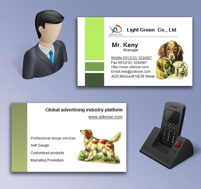 Painted pet dog business card5