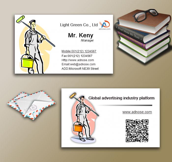Painting worker business card3