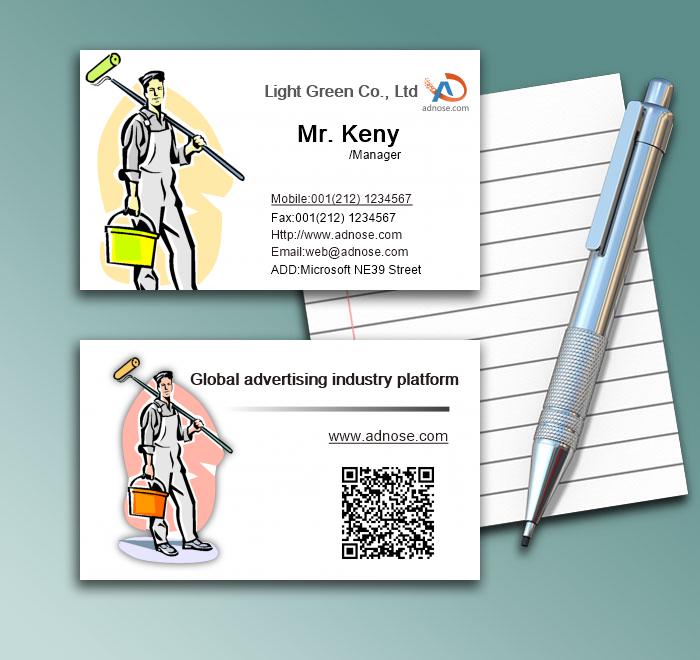 Painting worker business card1
