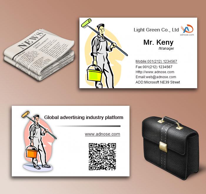 Painting worker business card6
