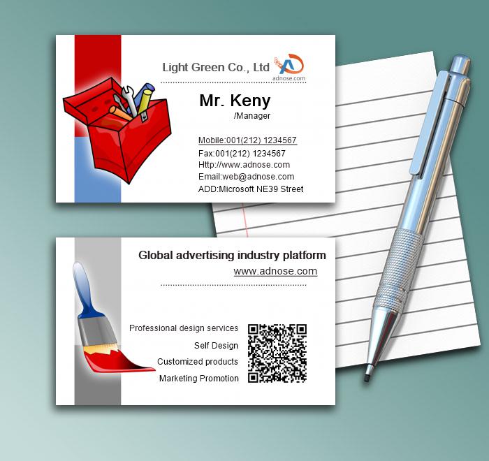 Decoration worker business card1