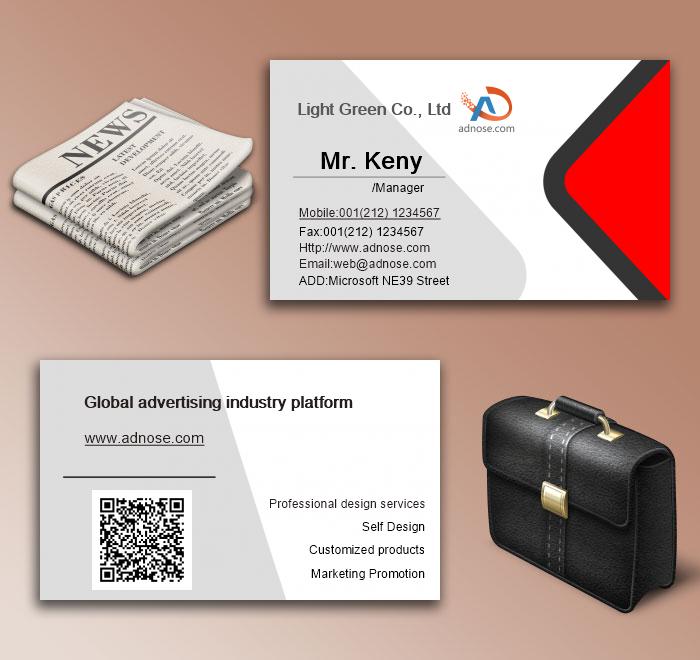 Red gray simple business card6