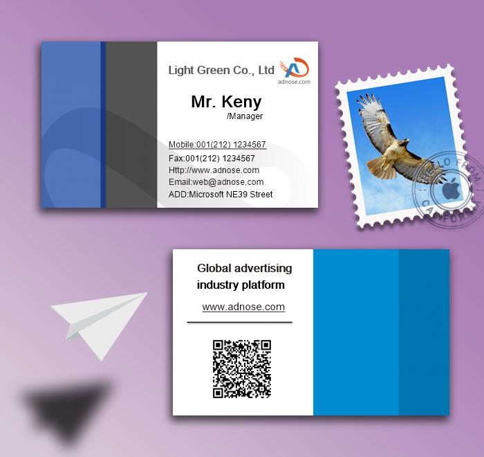 Blue stripe business cards2