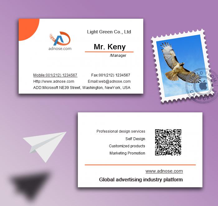 Orange simple business card2
