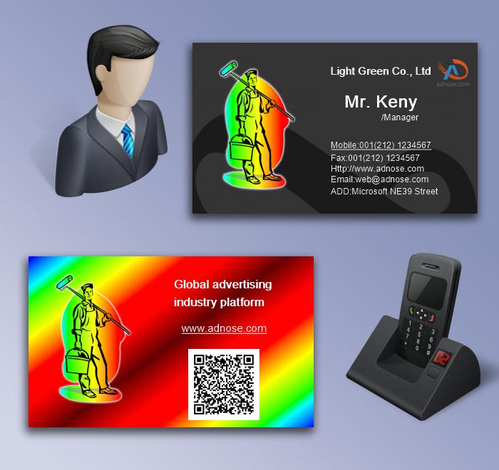 Color painting workers business card5
