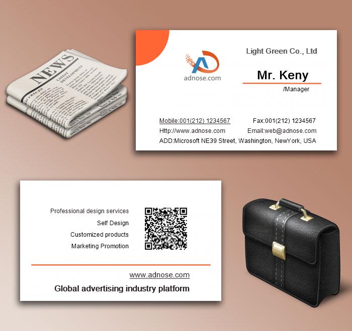 Orange simple business card6
