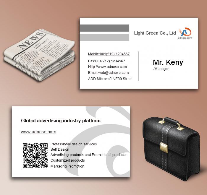 Gray white line card6