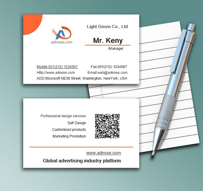 Orange simple business card1
