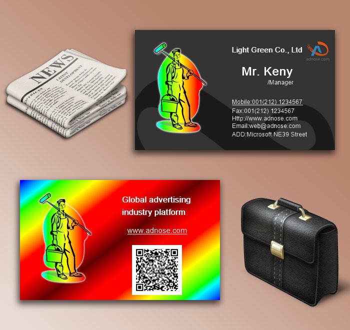 Color painting workers business card6