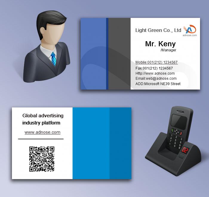 Blue stripe business cards5