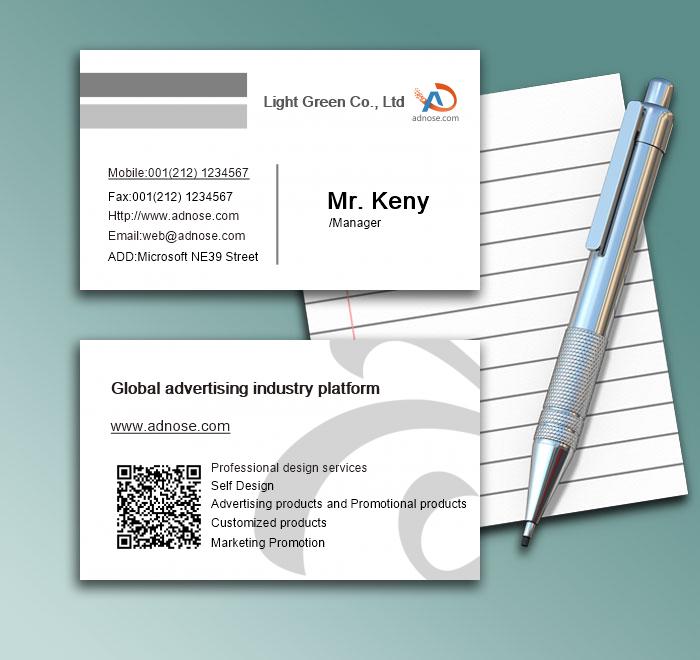 Gray white line card1