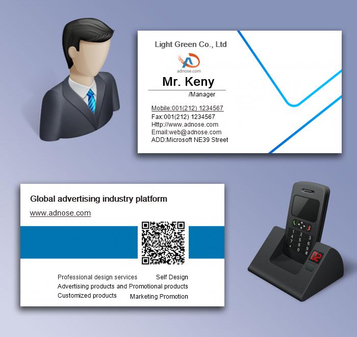Blue line simple business card5