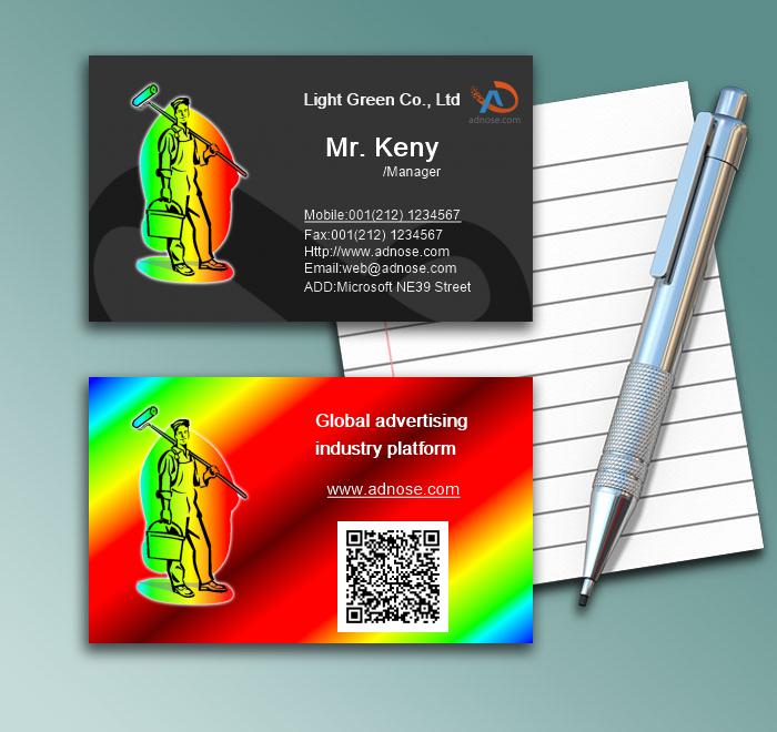 Color painting workers business card1