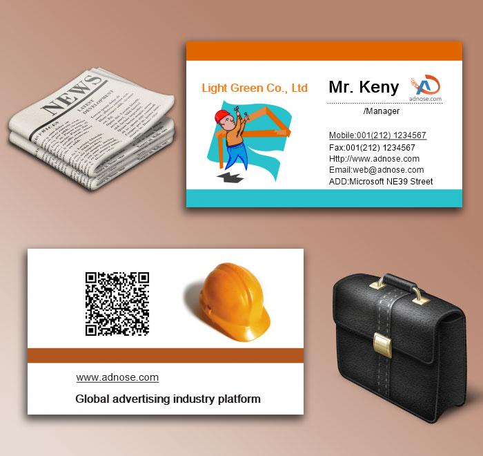 Co<em></em>nstruction workers business card6