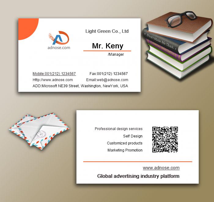 Orange simple business card3