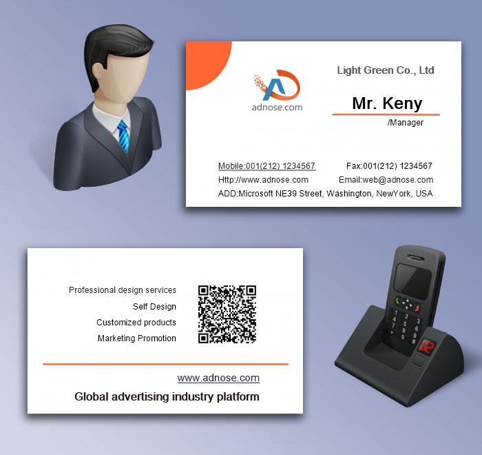 Orange simple business card5