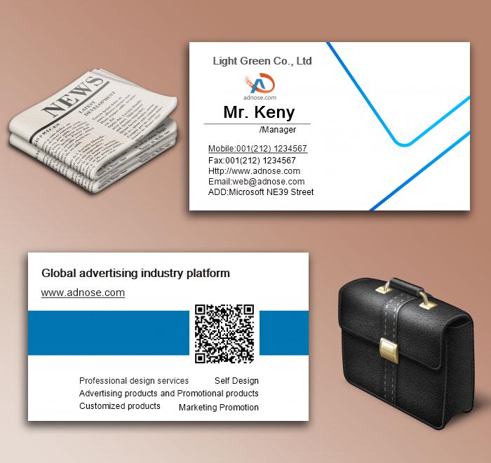 Blue line simple business card6