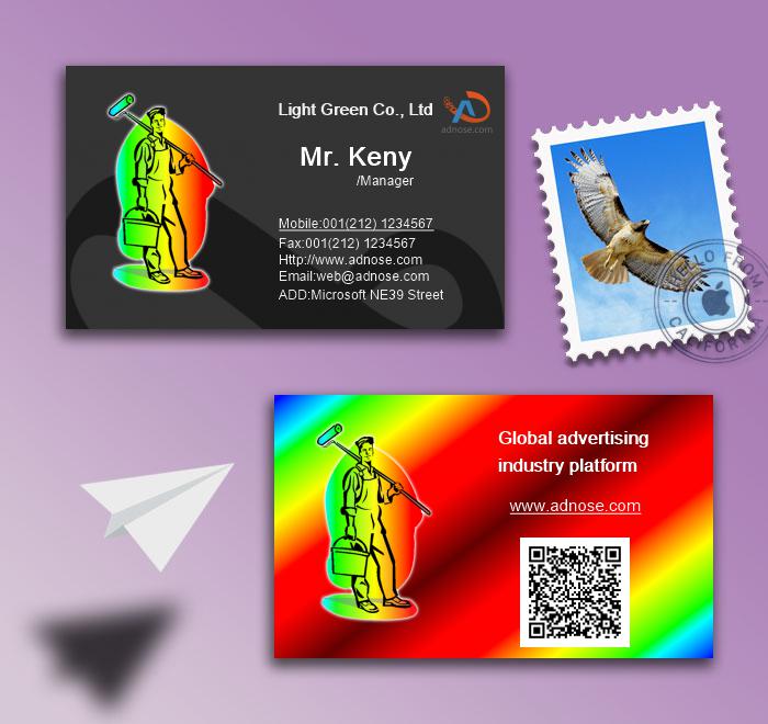 Color painting workers business card2