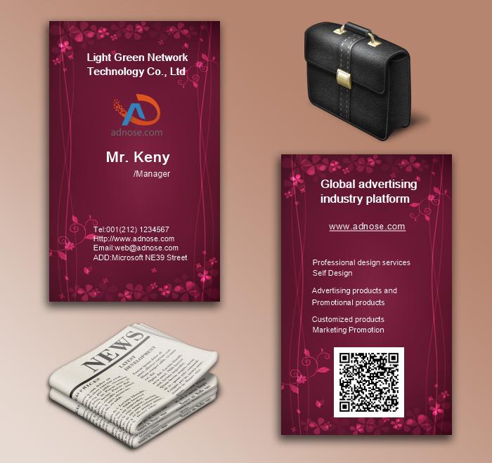 Romantic luxury violet flower square business card 5