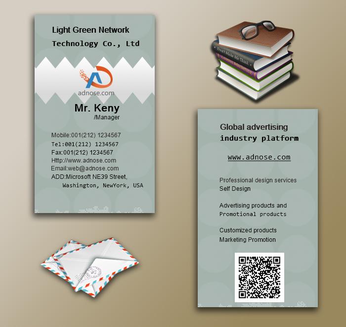 Simple grey network business card 6
