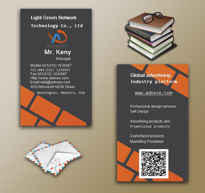 Simple perso<em></em>nality orange decoration business card6