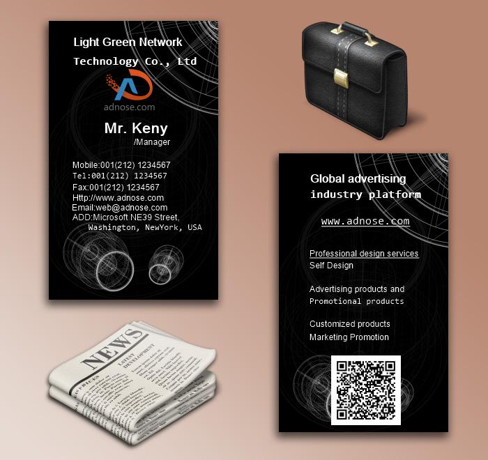 Creative black geometric graphics business card5