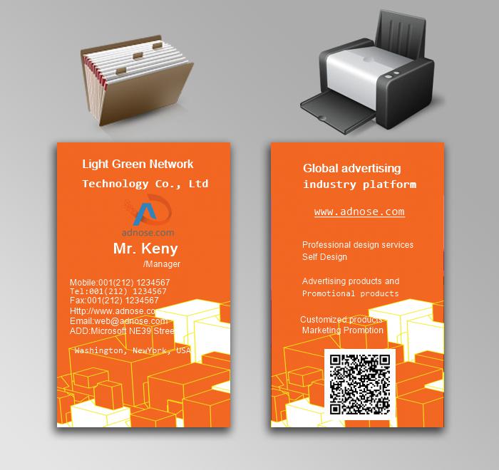Orange Box lamination Art business card3