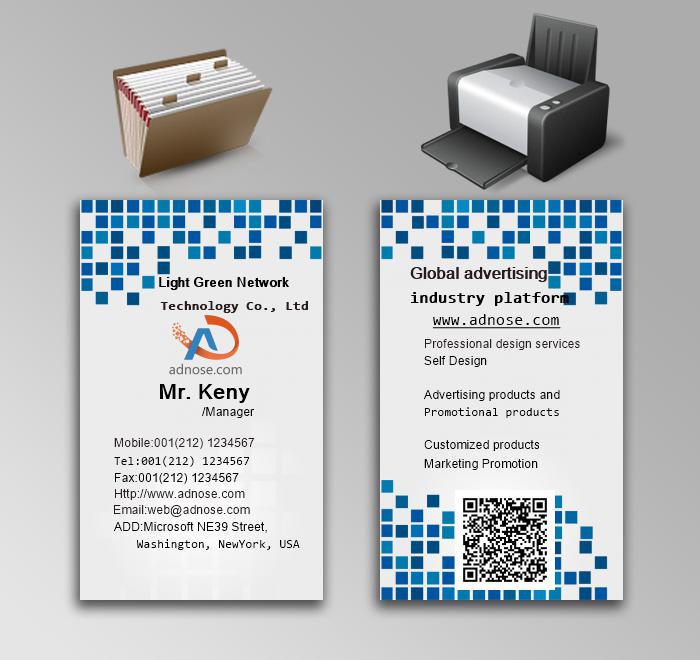 Mosaic blue and white art business card3