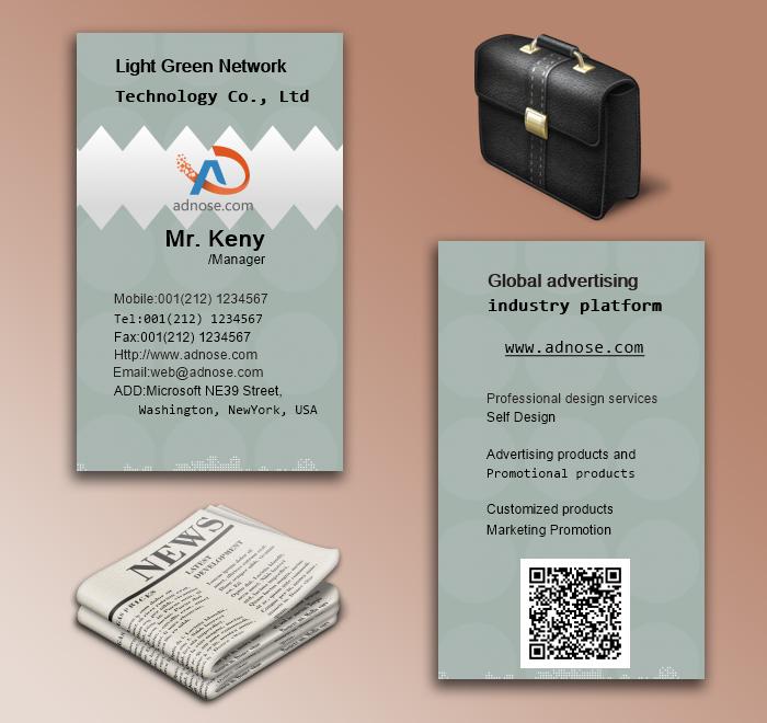 Simple grey network business card 5