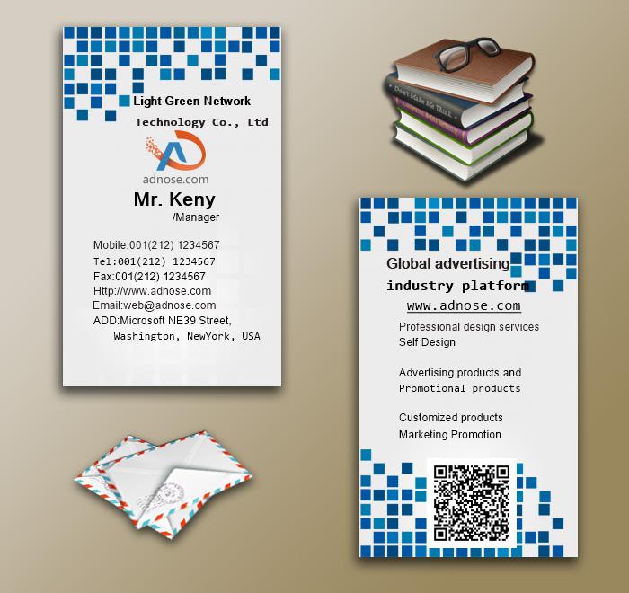Mosaic blue and white art business card6