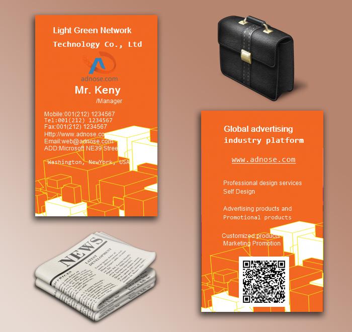 Orange Box lamination Art business card5