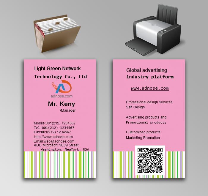 Refreshing type of colorful lines of business cards3