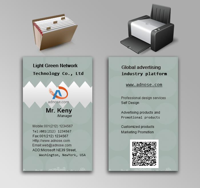 Simple grey network business card 3