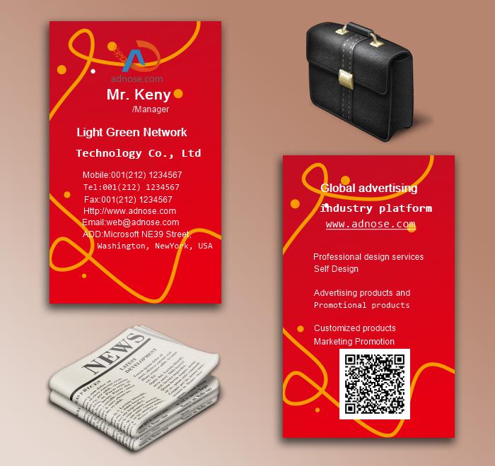Romantic red art company business card5