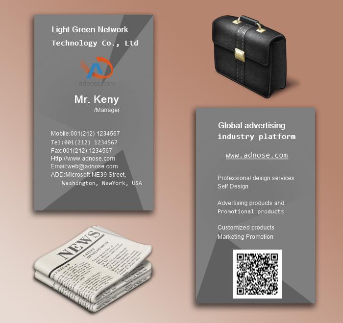Gray three-dimensio<em></em>nal business card5